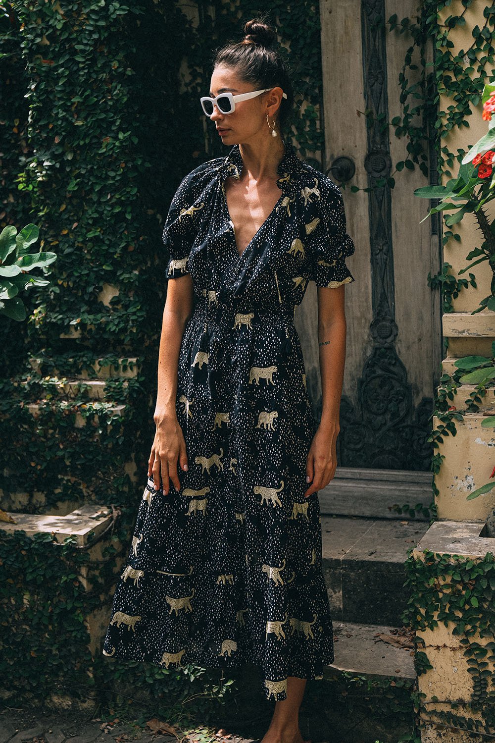 CAROLINA ISSA MAXI DRESS LEOPARD DIAMOND NOIR – Indonesia The