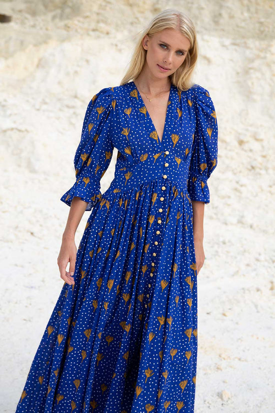 XOLA MAXI DRESS LIBERTINE BLUE SAPPHIRE