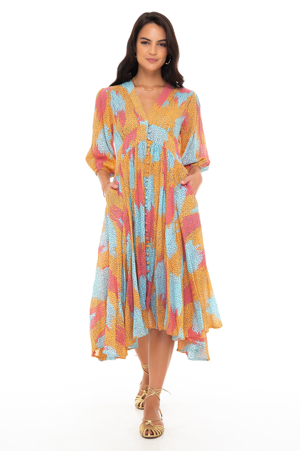 ABELLE DRESS 2 SEASONS TANGERINE