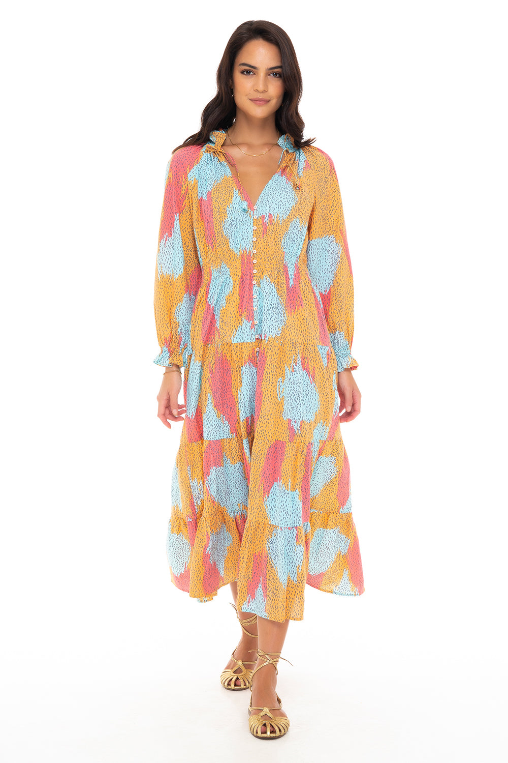 IMAN MAXI DRESS 2 SEASONS TANGERINE