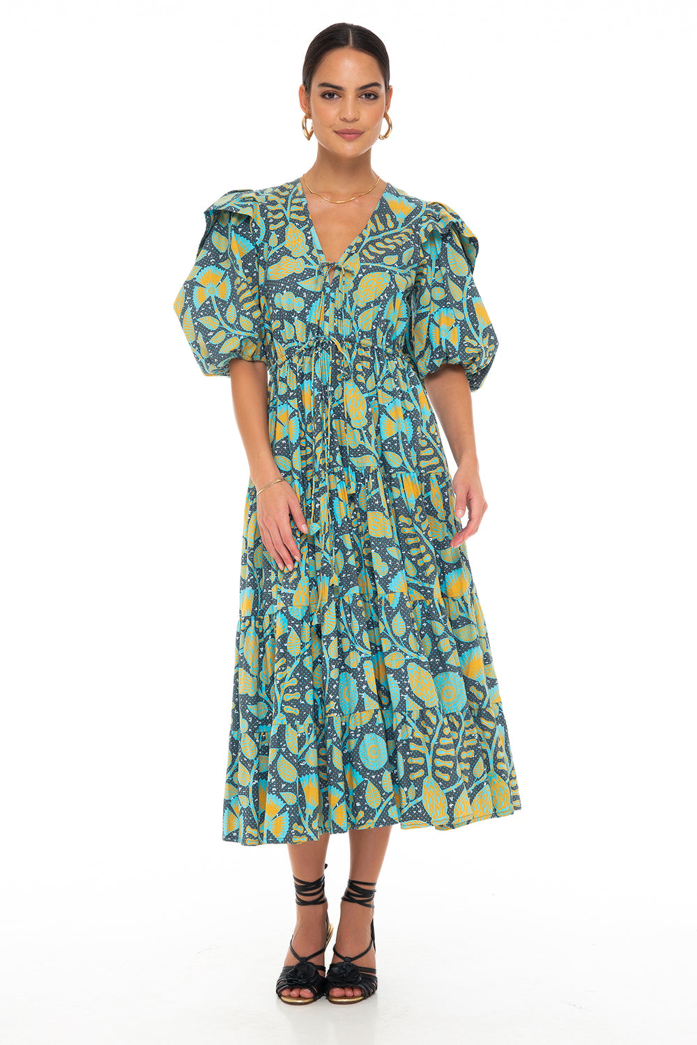 OLIVIA MAXI DRESS MADAGASCAR FOREST