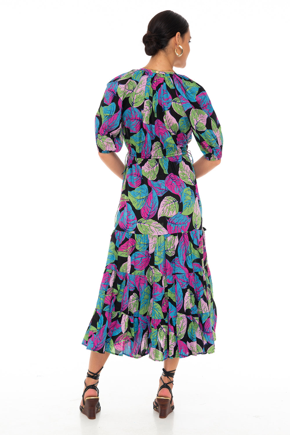 TWIGGY JANE MAXI DRESS MIXED LEAVES