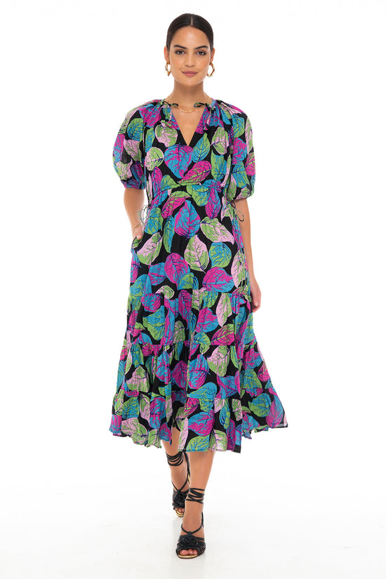 TWIGGY JANE MAXI DRESS MIXED LEAVES