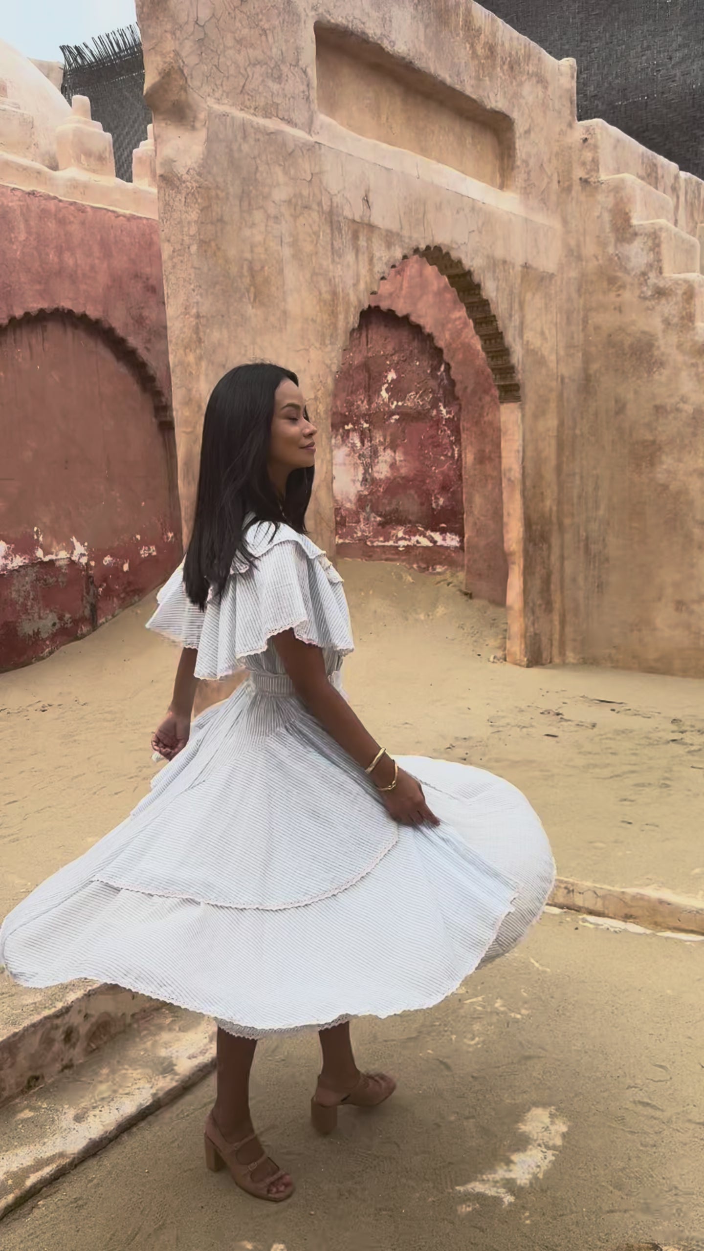 FARRO MIDI DRESS STRIPES