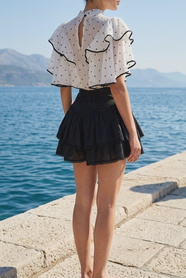 GABRIELLE SHORTS LINEN NOIR