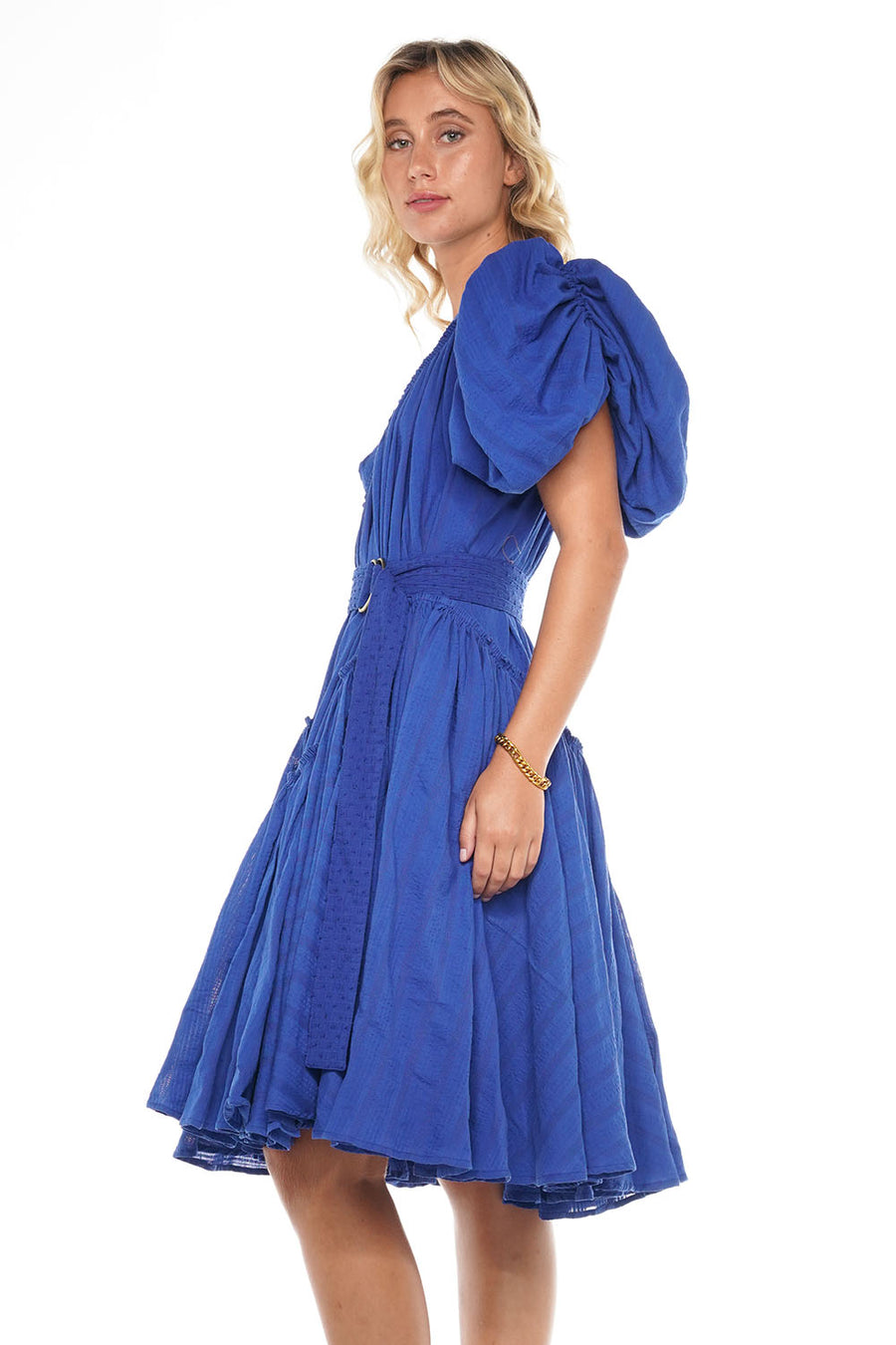 SCUBA FRILLED MIDI DRESS - DUSTY BLUE   : Fashion Online Shop  curated Indonesia - Shop Baju Branded