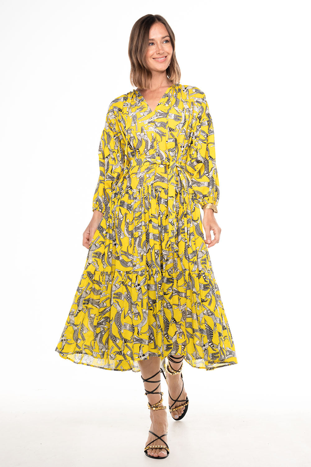 DAPPER DAN MIDI DRESS CATS YUZU