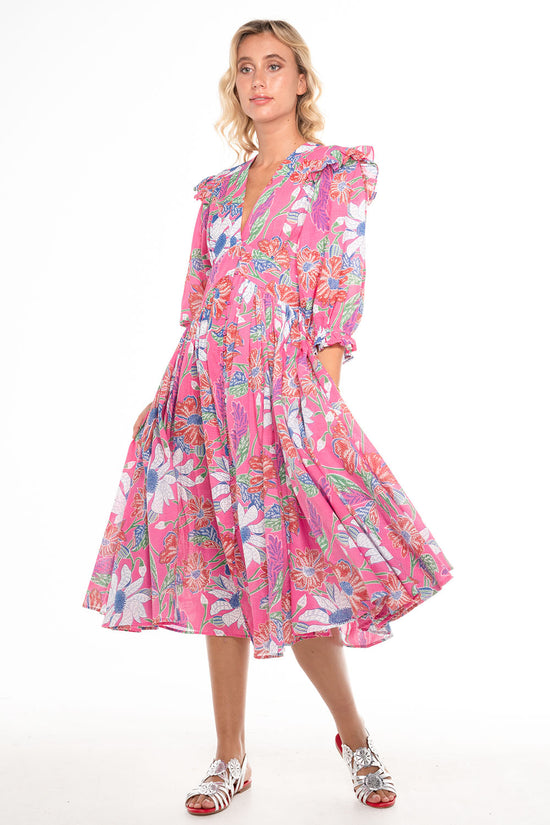 ZANTHE MIDI DRESS WILD FLOWER PINK SAKURA