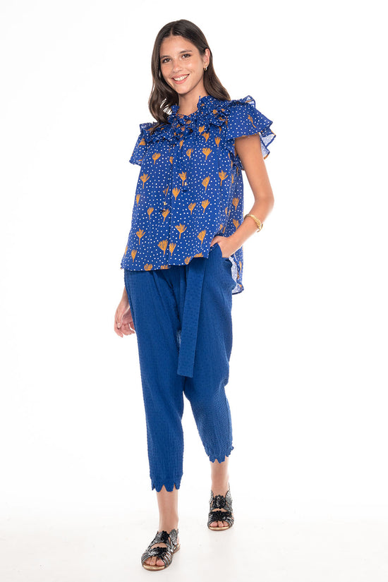 BRIGITTE BLOUSE LIBERTINE BLUE SAPPHIRE