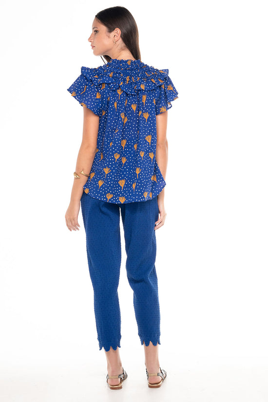 BRIGITTE BLOUSE LIBERTINE BLUE SAPPHIRE