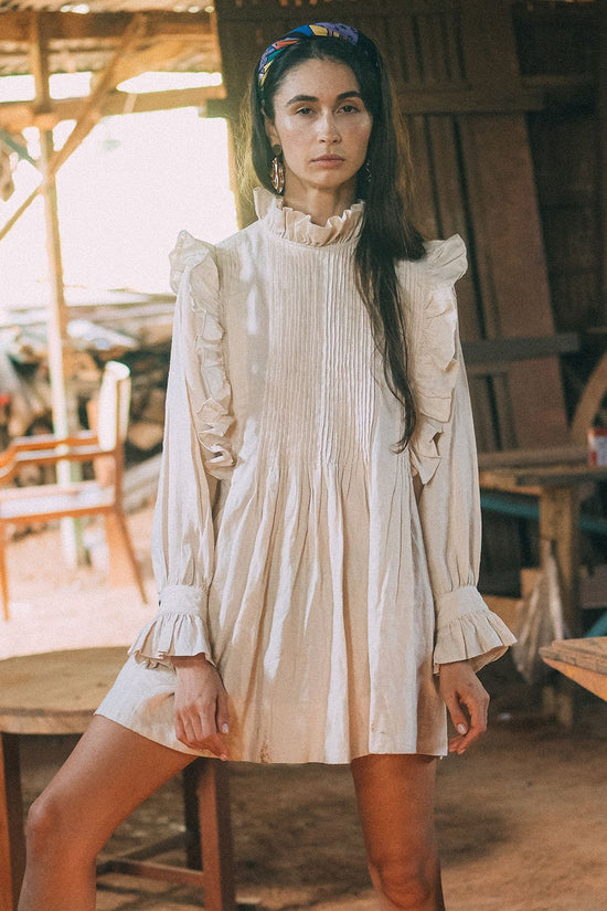 MADA ZERE DRESS LINEN NUDE