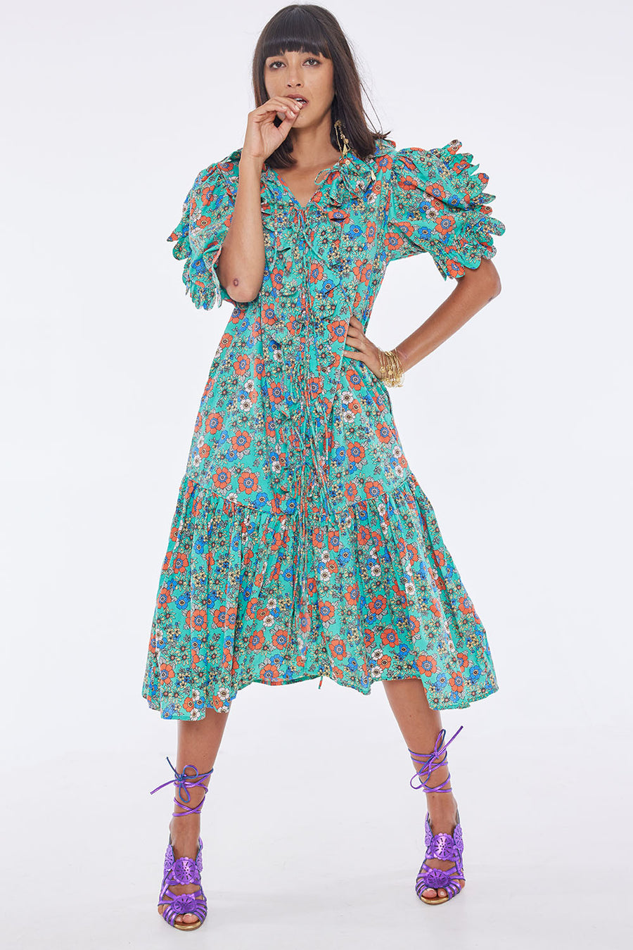 DIXIE LOVE SECRET GARDEN GREEN LEAF MIDI DRESS – Indonesia | The Story Of